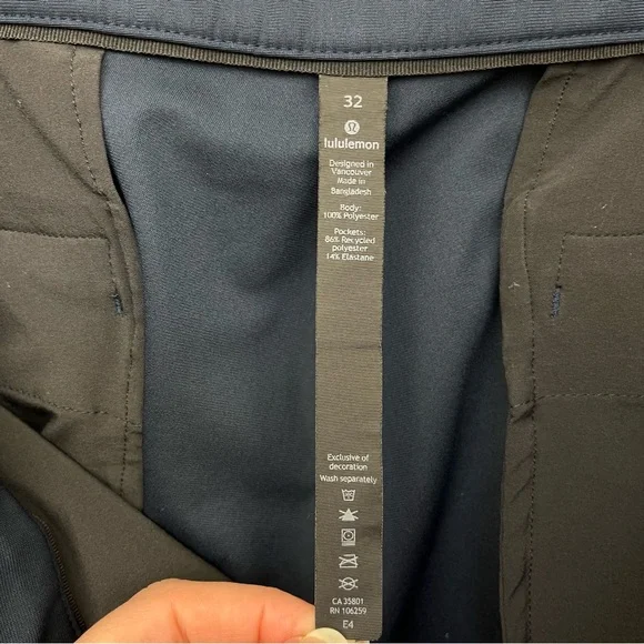 Lululemon Commission Pant Classic *Warpstreme True Navy Sz 32